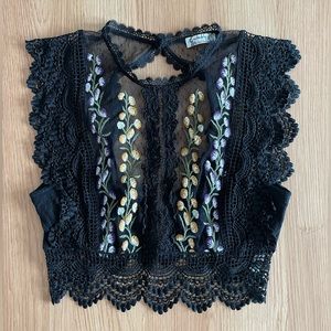 FP Bisoux Dotted Mesh Crop